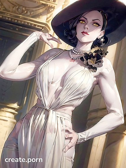 Lady Dimitrescu's Seductive 90s Waisted Shots in Resident Evil Hentai Action
