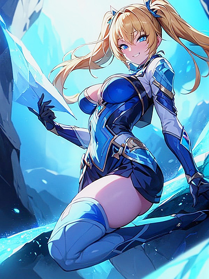 Blonde Pigtails and Ice Magic: WoW-Inspired Hentai Adventure in a Frosty Cave