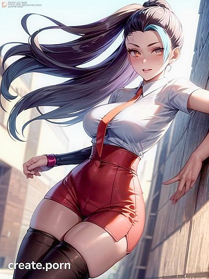 Sexy College Girl 18+ in Cotton Shorts and Blouse Enjoying Intense Hentai Pleasure