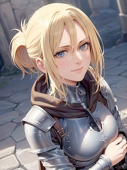 Armored Beauty Grins seductively in Intense Hentai Action