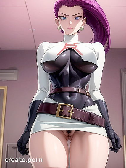 Jessie from Pokémon Gets Frisky with Her Bushy Pubes in Steamy Hentai Action