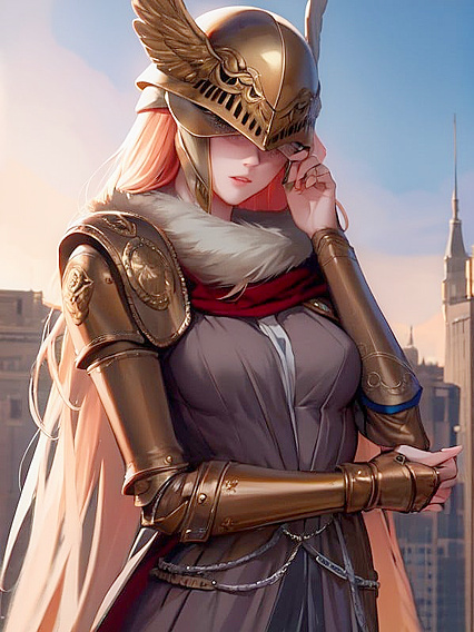 Malenia from Elden Ring Teases with Small Breasts and Seductive Facial Strokes