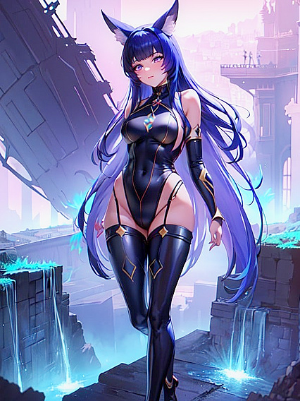 Delta from Eminence in Shadow Enjoying Panoramic Views in Vibrant Hentai Scenes