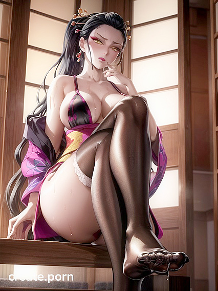 Foot Worship Surrealism: Hot Babe Steps on Man's Dick in Steamy Hentai Scene