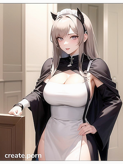 Big-Titted Busty Maid in Naughty Hentai Action