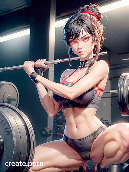 Tight-Clothed Girl 18+ Focuses Intensely While Deadlifting in hentaiPornography