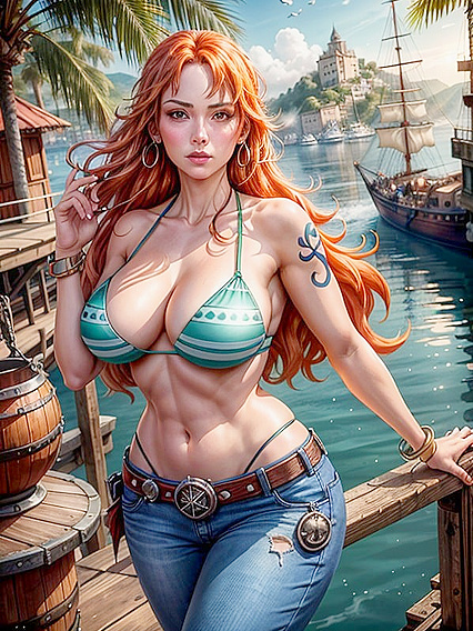 Morning Fog Lifts Over Ships in a Serene Harbor for Steamy Hentai Pleasure