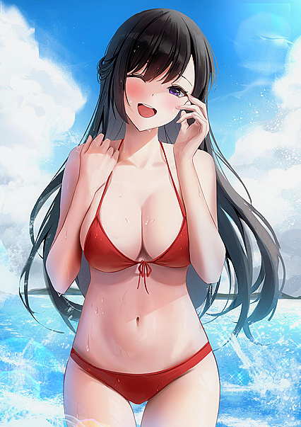 Holy shitlords! Red-hot babe in scorching XXX henti pics!