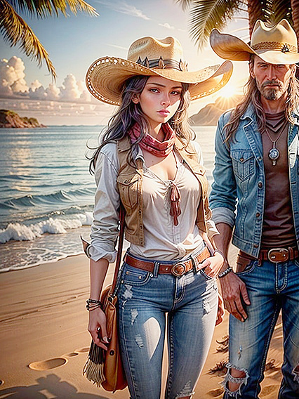 CowBoy 18+ Boots in the Sand: A Wide-Angle Erotic Anime Adventure