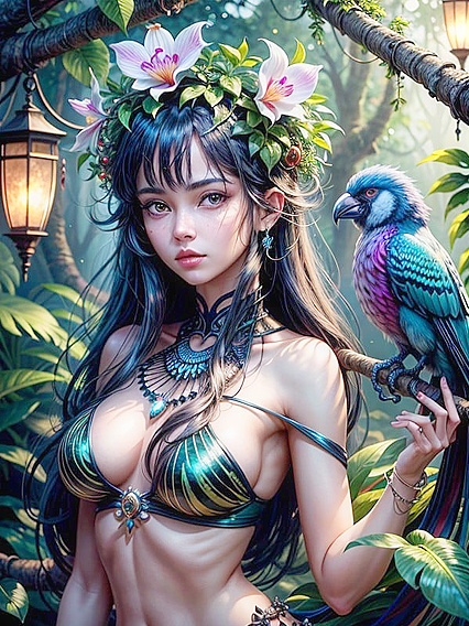 Glowing Canopy at Dusk: A Humming Rainforest hentai Adventure