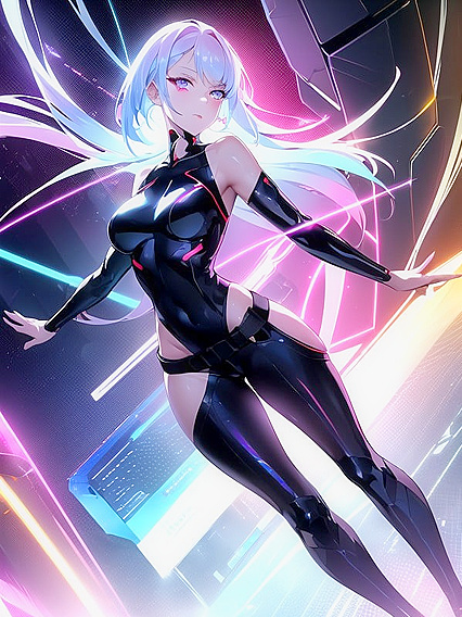 Lucy's Cyborg Ecstasy Under Neon Skies in Night City's Dazzling hentai Fantasies