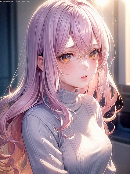 Bubblegum Pink Lips and Shimmery Makeup Enhance Seductive Bokeh hentai Pleasures