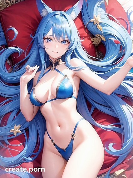 Bloom from Winx Club Enjoying Intense Pleasure Over a Bed with Sparkling Blue Eyes