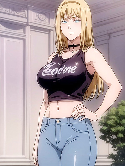 Sassy Girl 18+ in Blue Jeans Teased Hands-On in Seductive Hentai Action