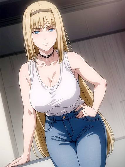 Sassy Girl 18+ with Black Choker Poses Seductively in HentaiErotica