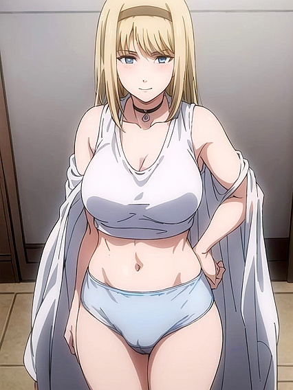 Hentai AI Porn - Wearing a Large Cloth Diaper for Sexy Fun