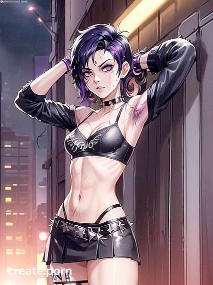 Mini-Skirted Dumpster Diver Gets Wild with Armpit Hair in Hentai Action