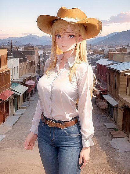 Confidently Standing Outside a Saloon, Partially Unbuttoned with Chestnut Horse Hentai Sex Scenes