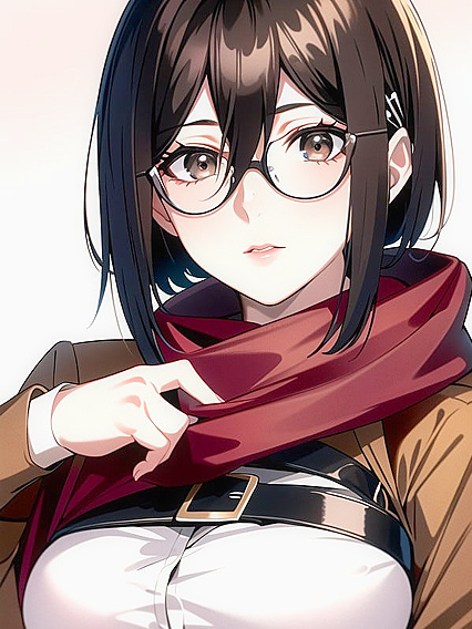 Vintage Military Glasses Perched atop Her Freckled Nose in Seductive Hentai Action