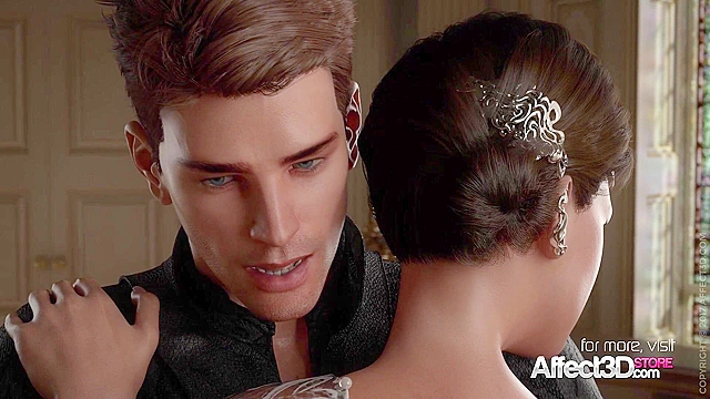 3D Black hair princess gets her mouth fucked hard