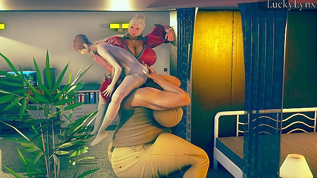 The Ritual - Part Two - Huge 3D bbws deepthroat the cock of petite man