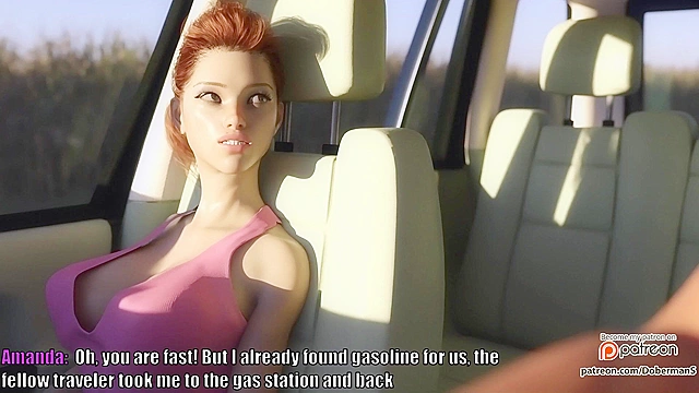 Cheating wife on the way to the country fucked on top of car