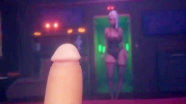 Mercy gets her futa cock sucked by Ashe while tied up