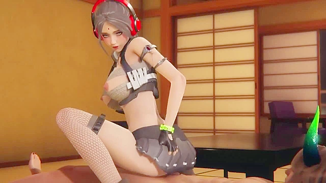 Busty 3d babe rides on the dick of a demon incubus