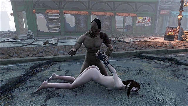 Fallout 4 mod Tifa from Final Fantasy in fight and fuck - 3d porn
