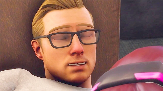 D.Va masturbates and then gives a blowjob to a fan