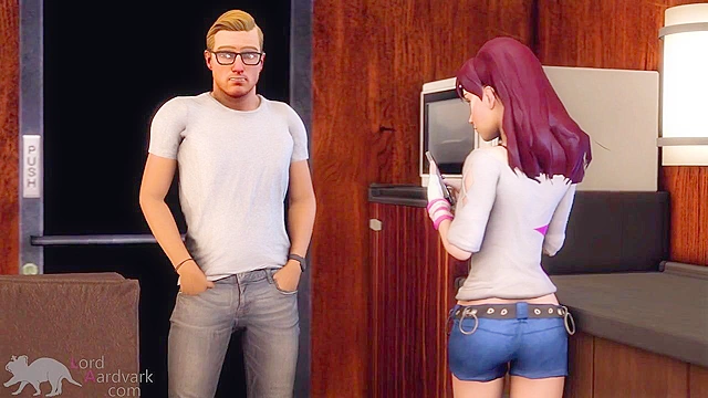 D.Va masturbates and then gives a blowjob to a fan