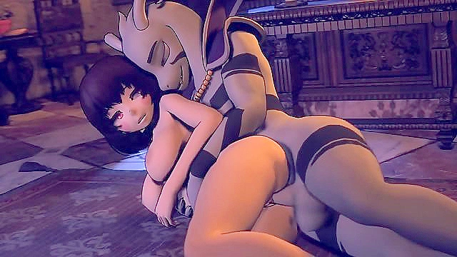 Furry beast pokemon gives his girl a romantic fuck from behind