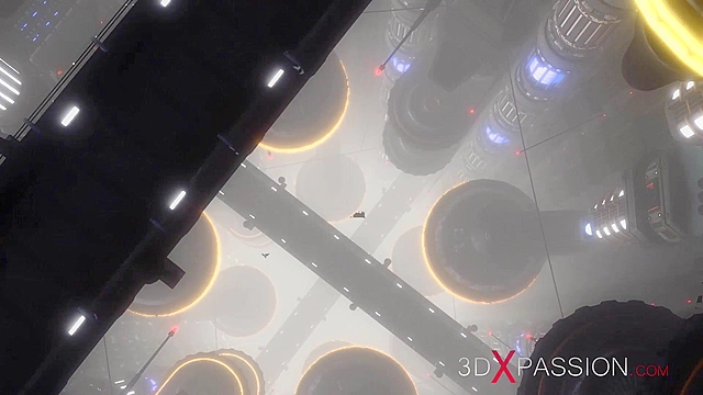 Sex cyborg futa face fucks a hot blonde