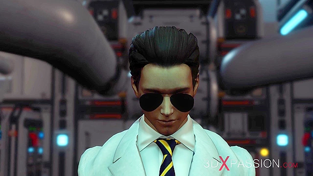 Sex cyborg futa face fucks a hot blonde