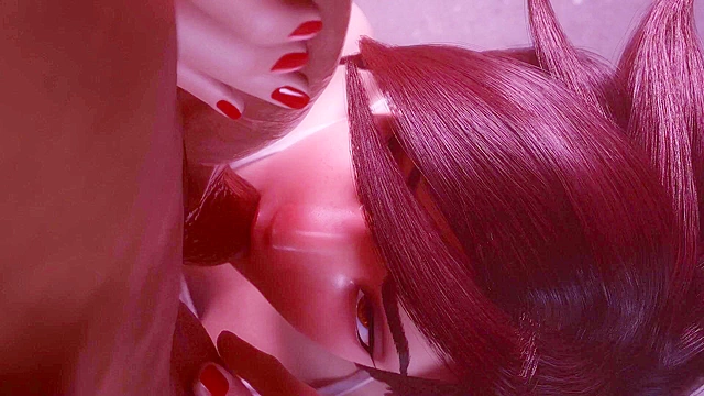 Overwatch Tracer gives 3D animated blowjob till cumshot