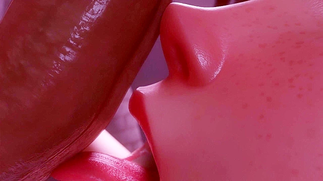 Overwatch Tracer gives 3D animated blowjob till cumshot