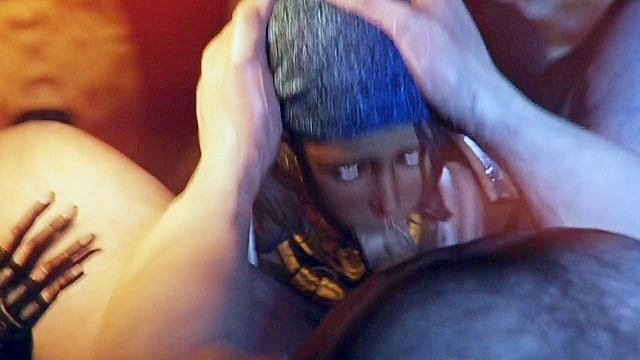 Siren's Call - Ebony pirate girl sucks the captain's dick to pay off debts