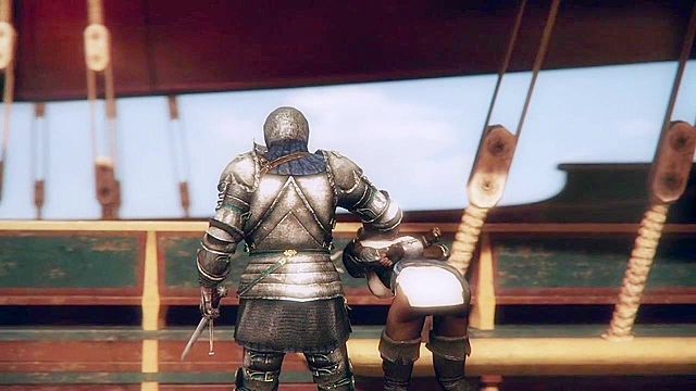 Siren's Call - Ebony pirate girl sucks the captain's dick to pay off debts