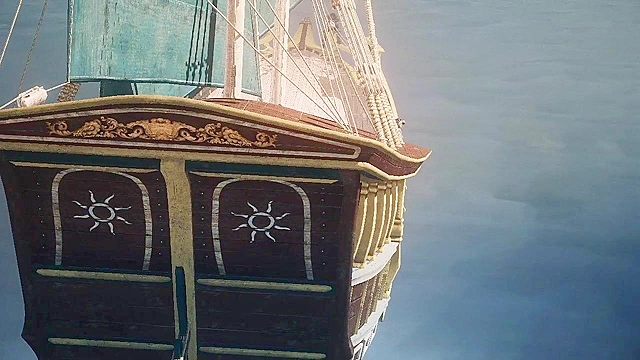 Siren's Call - Ebony pirate girl sucks the captain's dick to pay off debts