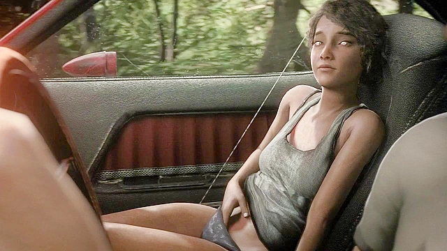 Clementine from Walking dead gets rough fuck in a car