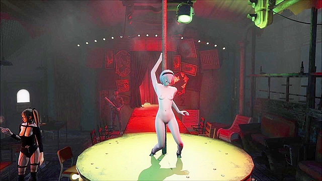 2B Nier Automata pole dance