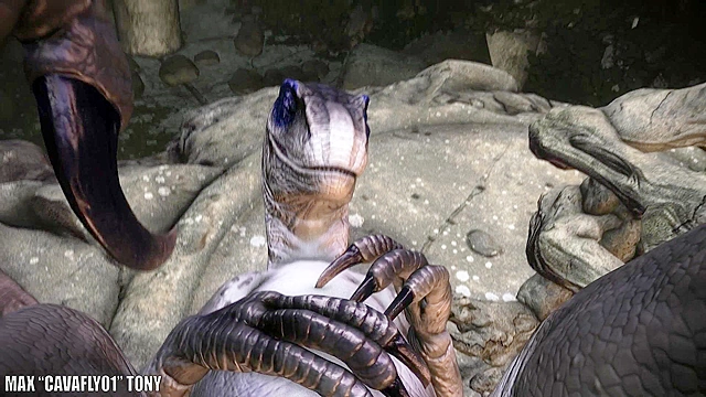 Guy fucks multiple dinosaur raptors in dirty groupsex