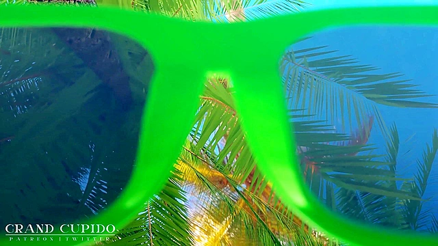 Love Affair 2B on the Caribbean Beach riding on a meaty cock