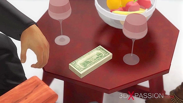 Horny 3d brunette gets fucked hard by a short guy with thick cock