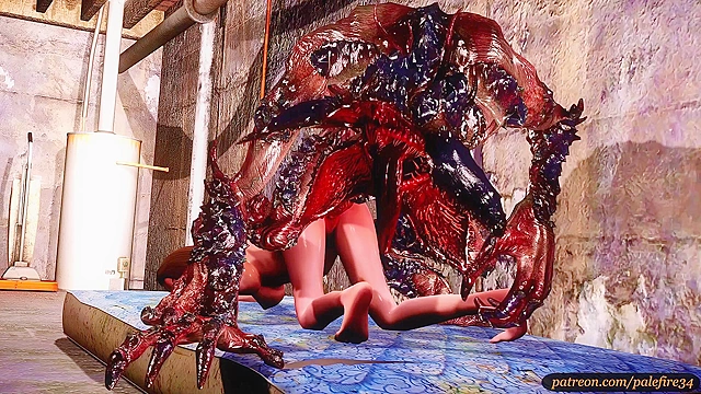 Strange Evil - Demogorgon pacified with tight human pussy