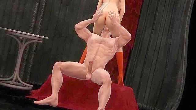 Wolverine is gobbling Wonder Woman's swollen clit during oral sex