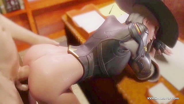Overwatch Ashe is hardcore fucking in sexy 3d porn compilation