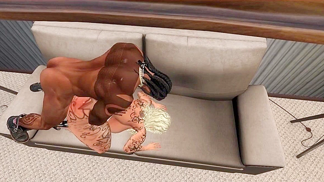 Huge titty Kayla Loves Taking it Black - 3d animation