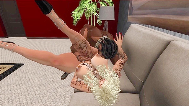 Huge titty Kayla Loves Taking it Black - 3d animation