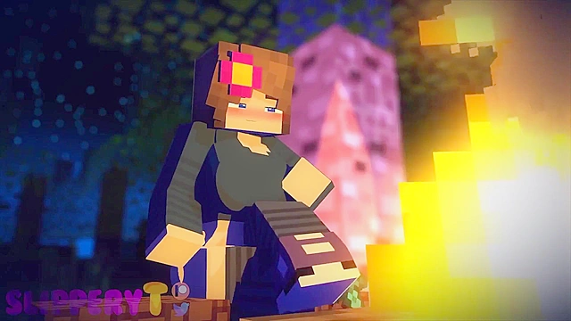 Jenny from mincraft loves creeper cock in her blocky pussy